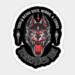 Being Loved Terrifies Me Self Aware Meme Obnoxious Metal Sticker